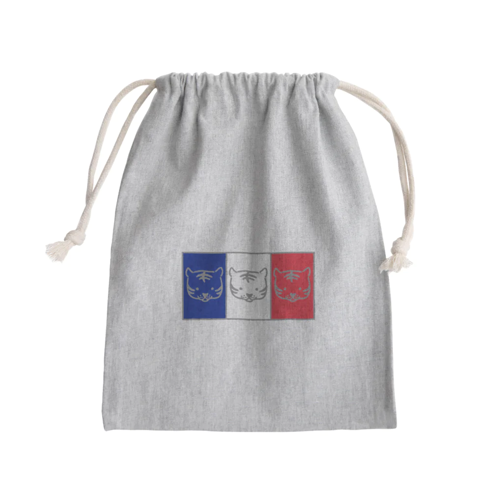 ハナのお店のトリコロールなトラ Mini Drawstring Bag