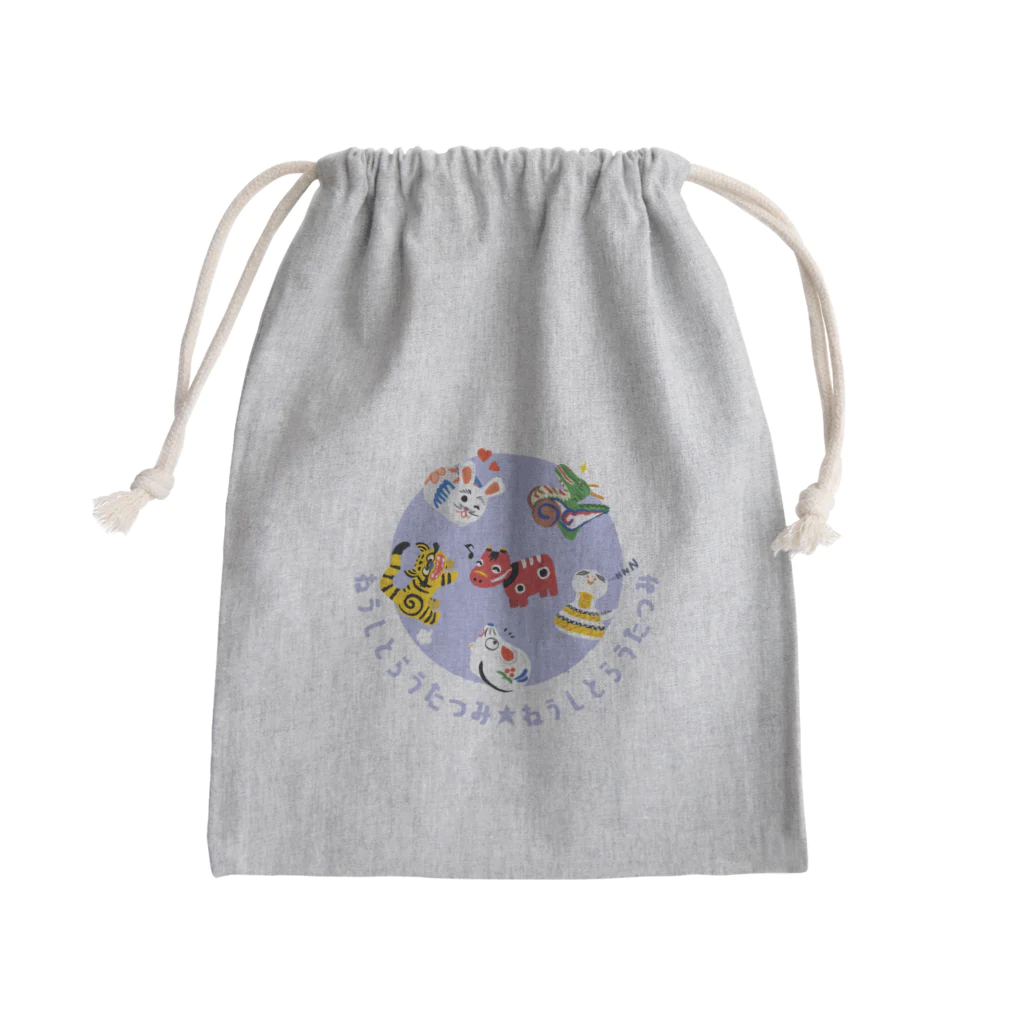 SU-KUのねうしとらうたつみ Mini Drawstring Bag