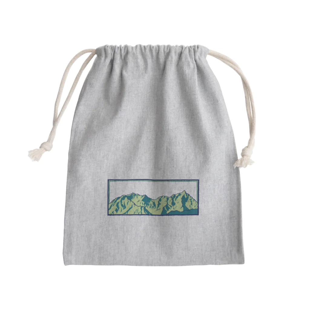 まつのき商店の槍穂高連峰B Mini Drawstring Bag