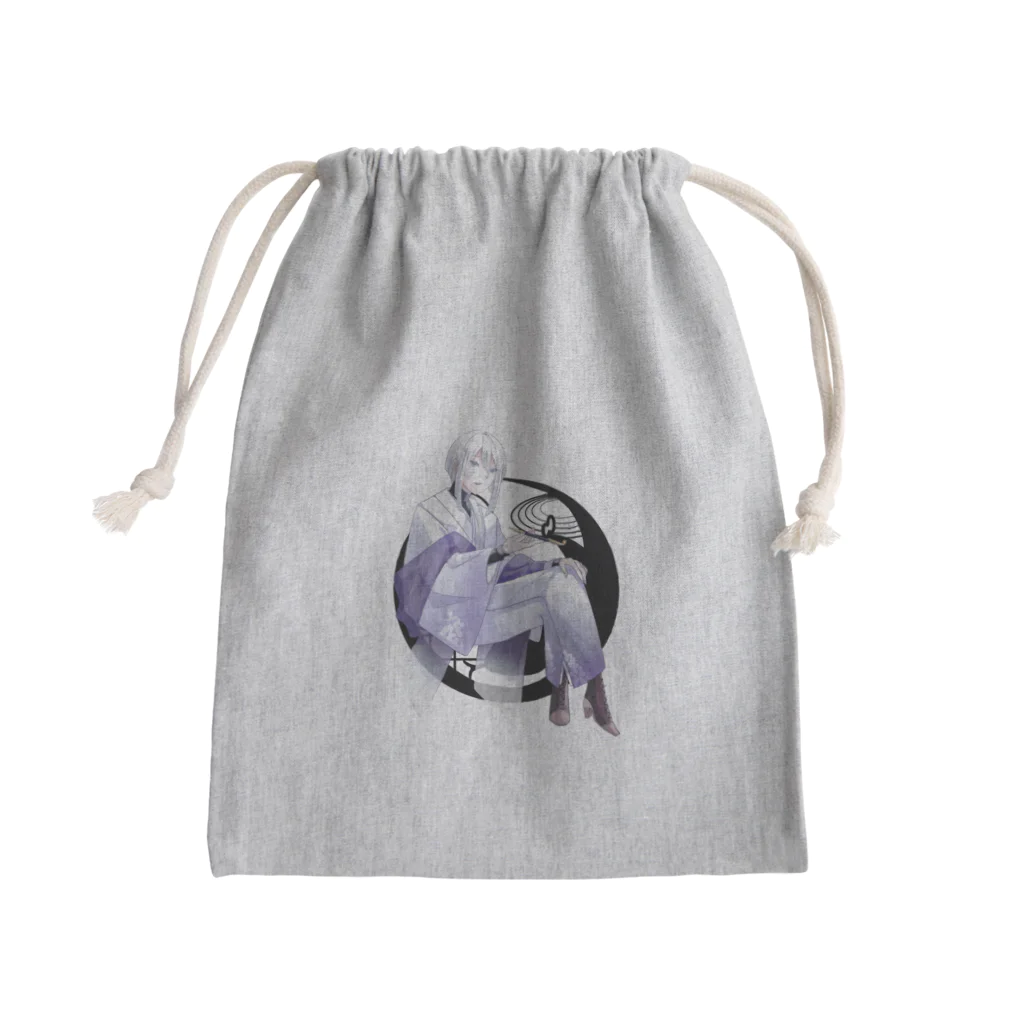 芝生の群生地の白蓮巾着 Mini Drawstring Bag