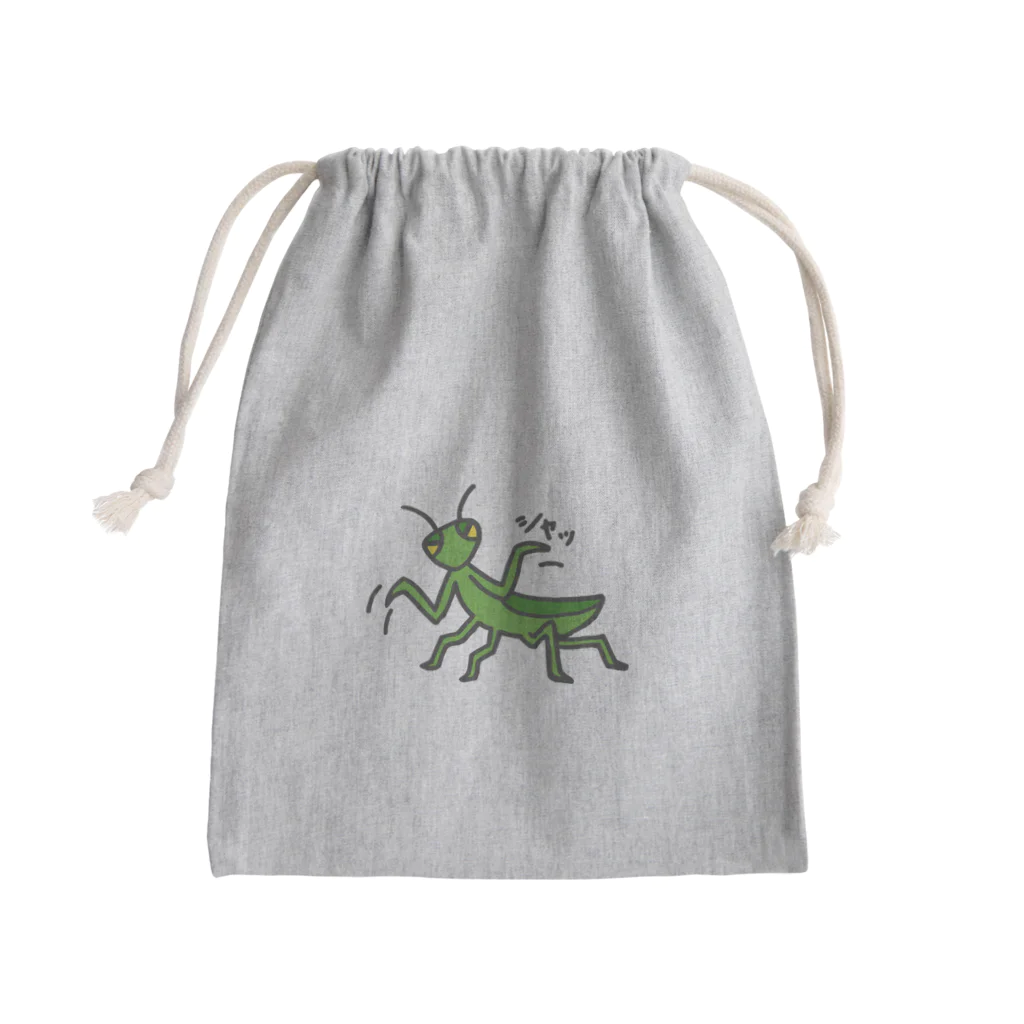 ムエックネのカマキリ② Mini Drawstring Bag