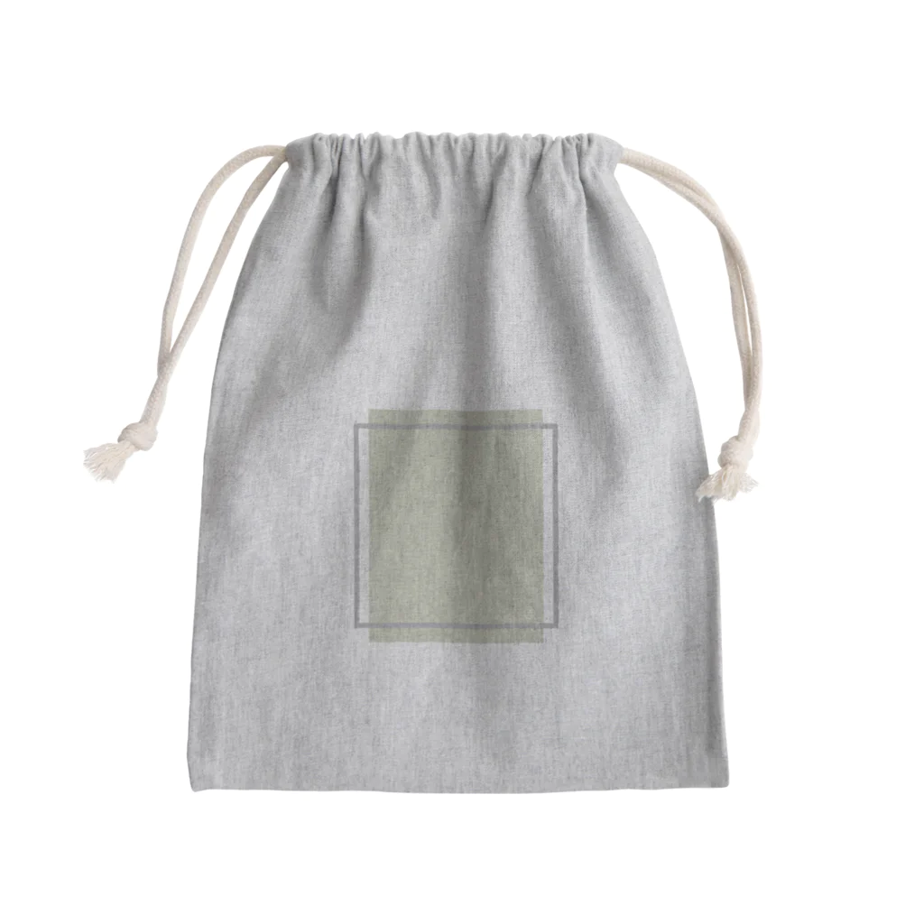 rilybiiのbabygray yellow mintgreen Mini Drawstring Bag