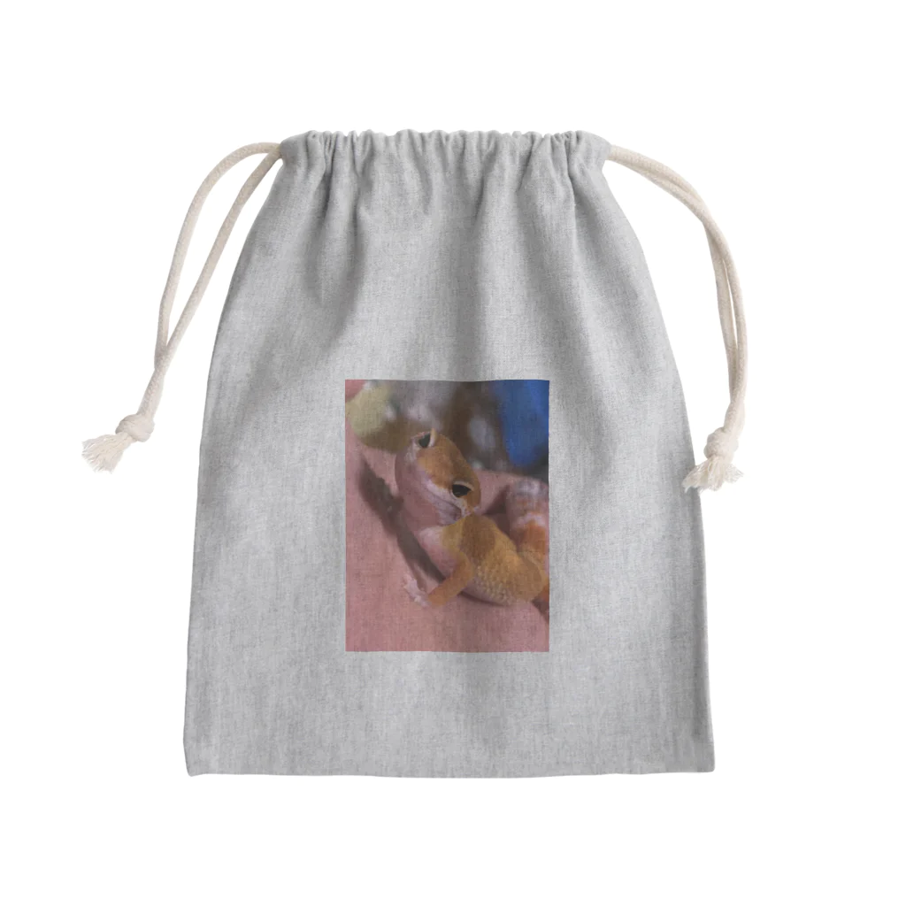 おなもみの部屋のレオパのみかんたまにベル Mini Drawstring Bag