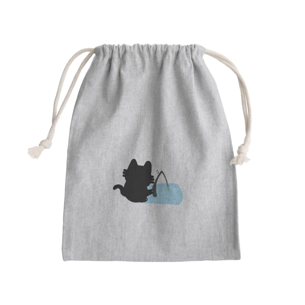 たまねこの釣り猫 Mini Drawstring Bag