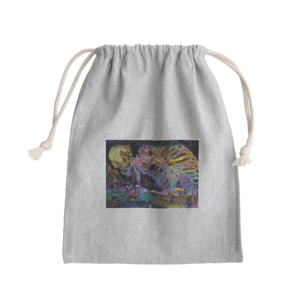 お遊びSHOPのがしゃどくろ Mini Drawstring Bag