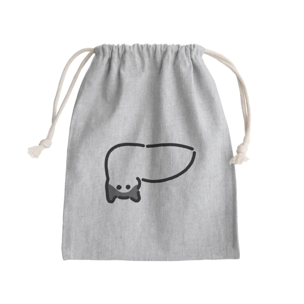 ねこやにわとりやの肝臓ハチワレ猫 Mini Drawstring Bag