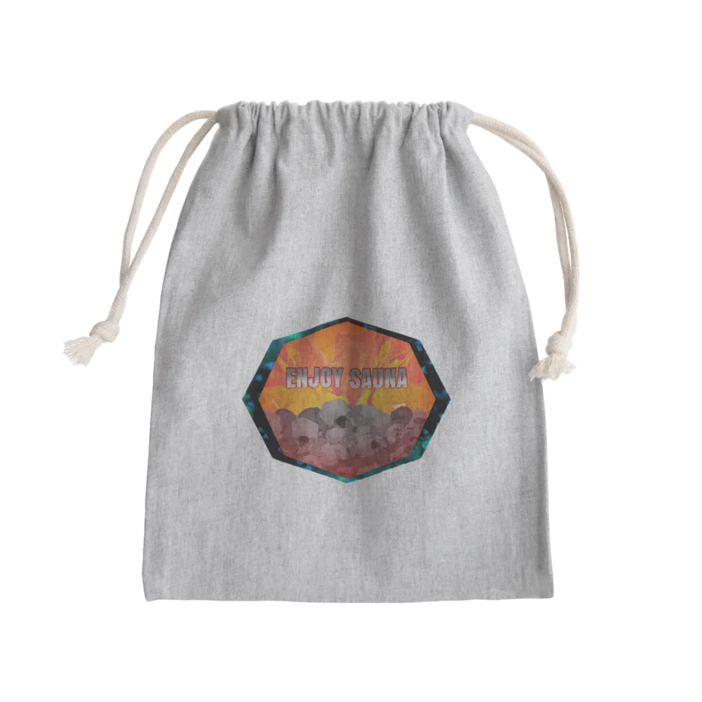 ぽんぽこあんぽんたんのENJOY SAUNA Mini Drawstring Bag