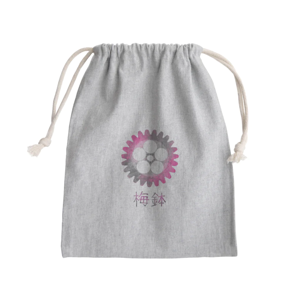 オサヤマの絵筆の家紋ギア【梅鉢】 Mini Drawstring Bag