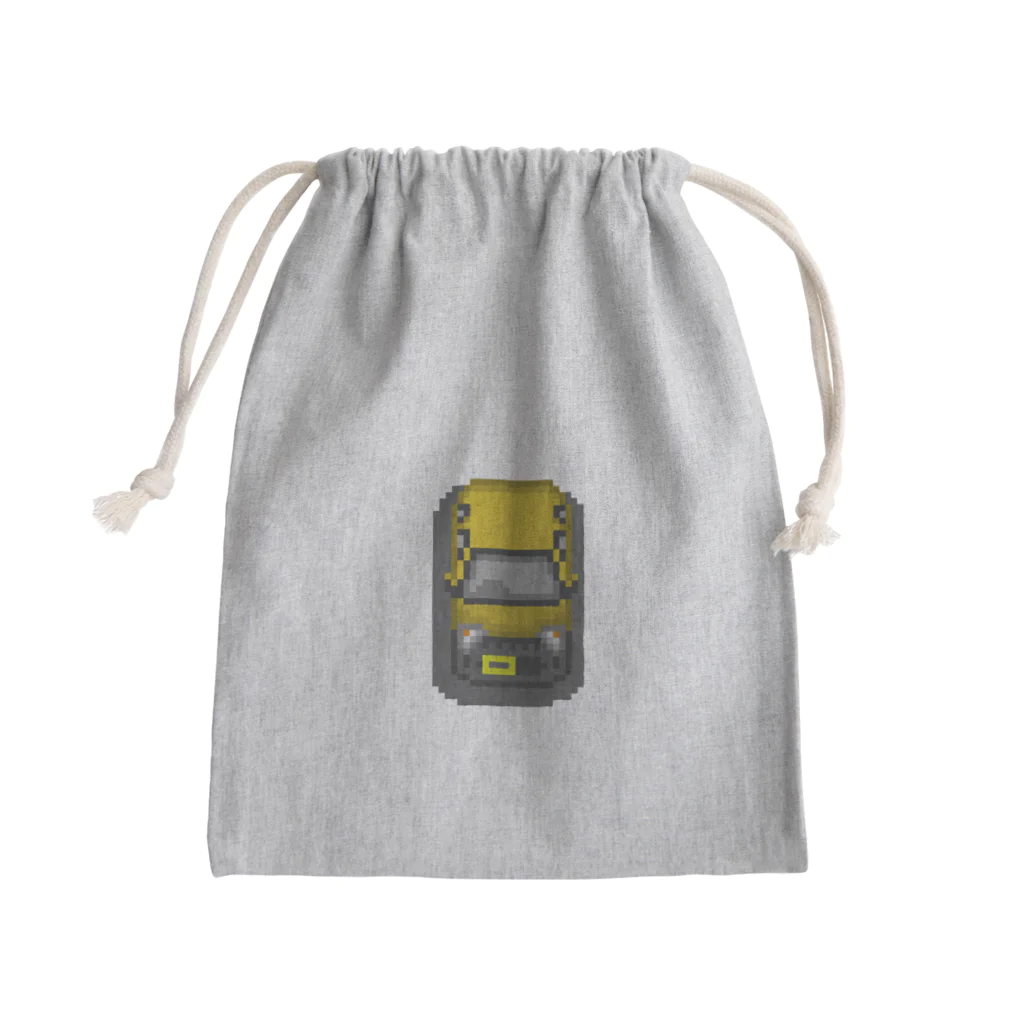 どうなつのドット絵車（イエロー） Mini Drawstring Bag