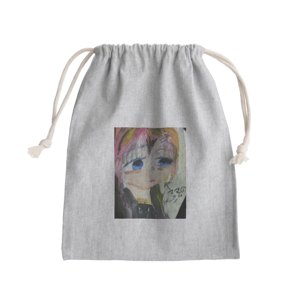 小6自閉スペクトラム症の女の子のお部屋のママのイメージ Mini Drawstring Bag