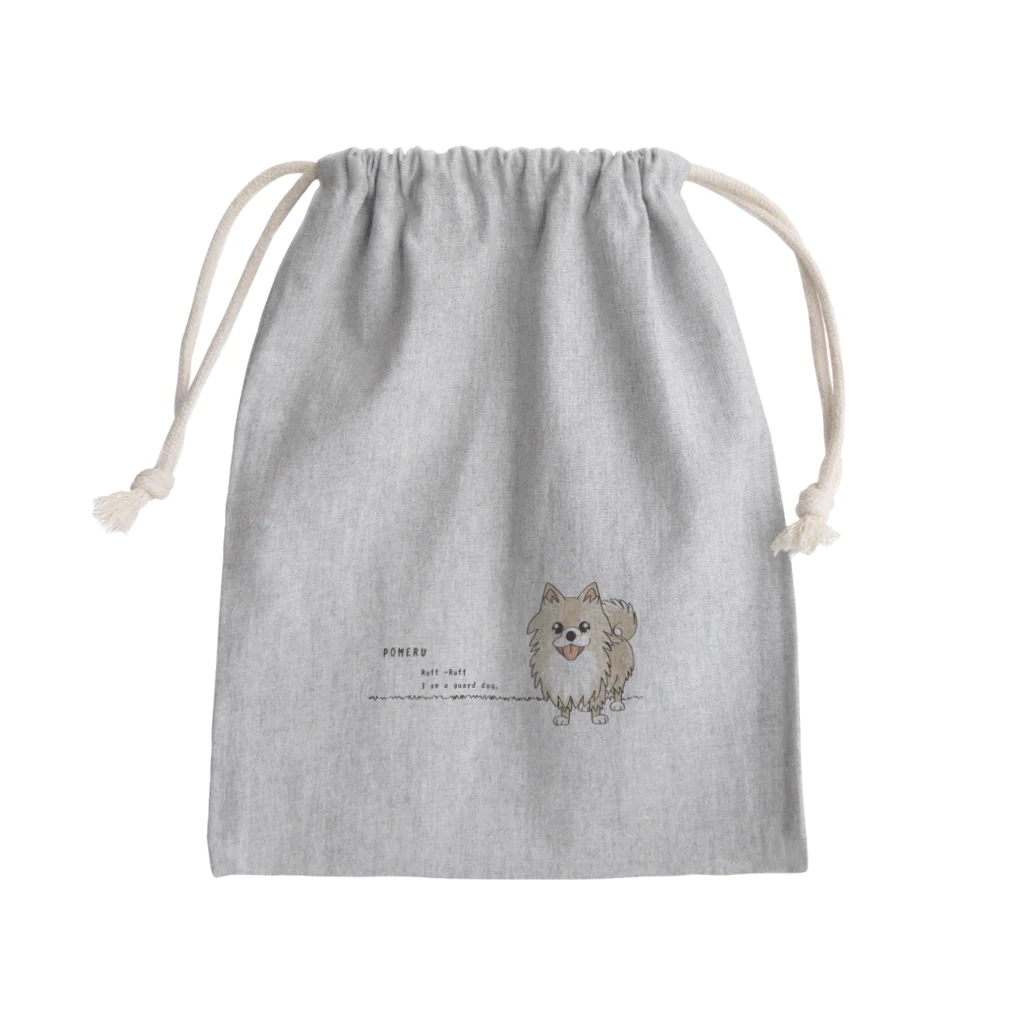 イラスト MONYAAT のCT08ol ぽめるはポメラニアンＡ Mini Drawstring Bag