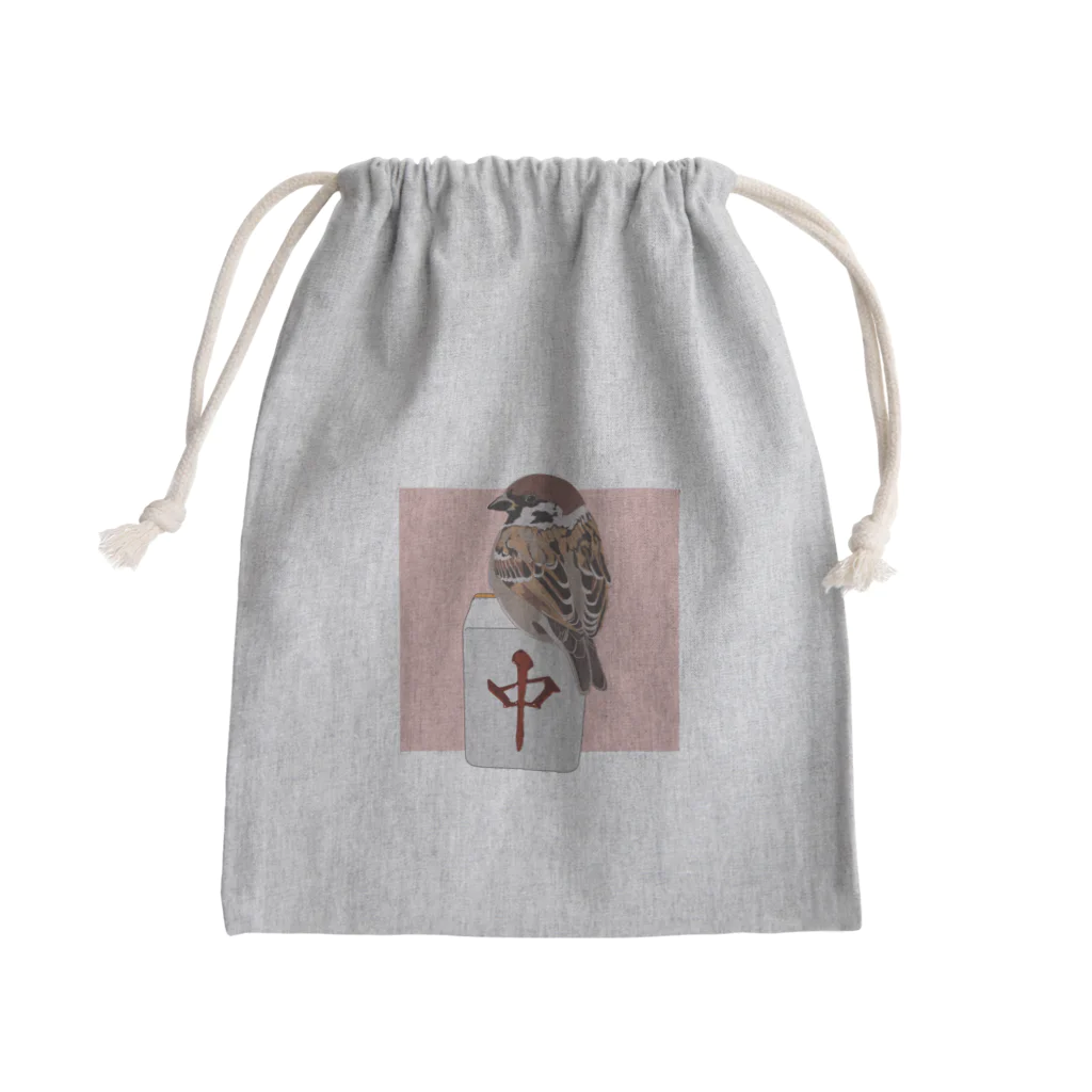 Laminaの雀×中 Mini Drawstring Bag