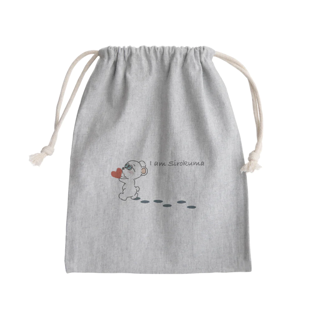 Fly to the futureのI am Sirokuma Mini Drawstring Bag