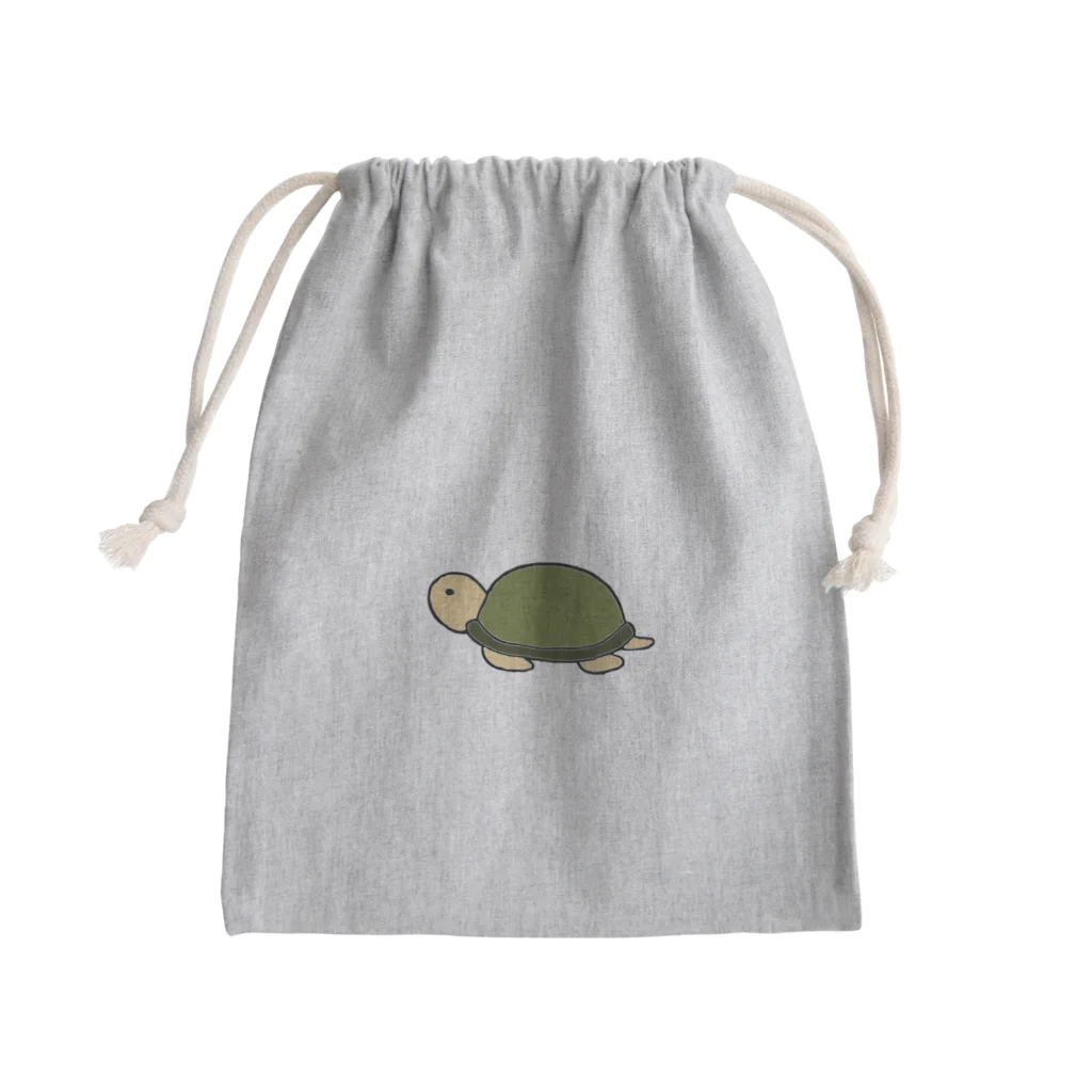 ぽんすけののんびりかめさん Mini Drawstring Bag