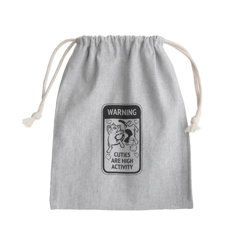 nya-mew（ニャーミュー）のこねこ活発危険！ Mini Drawstring Bag