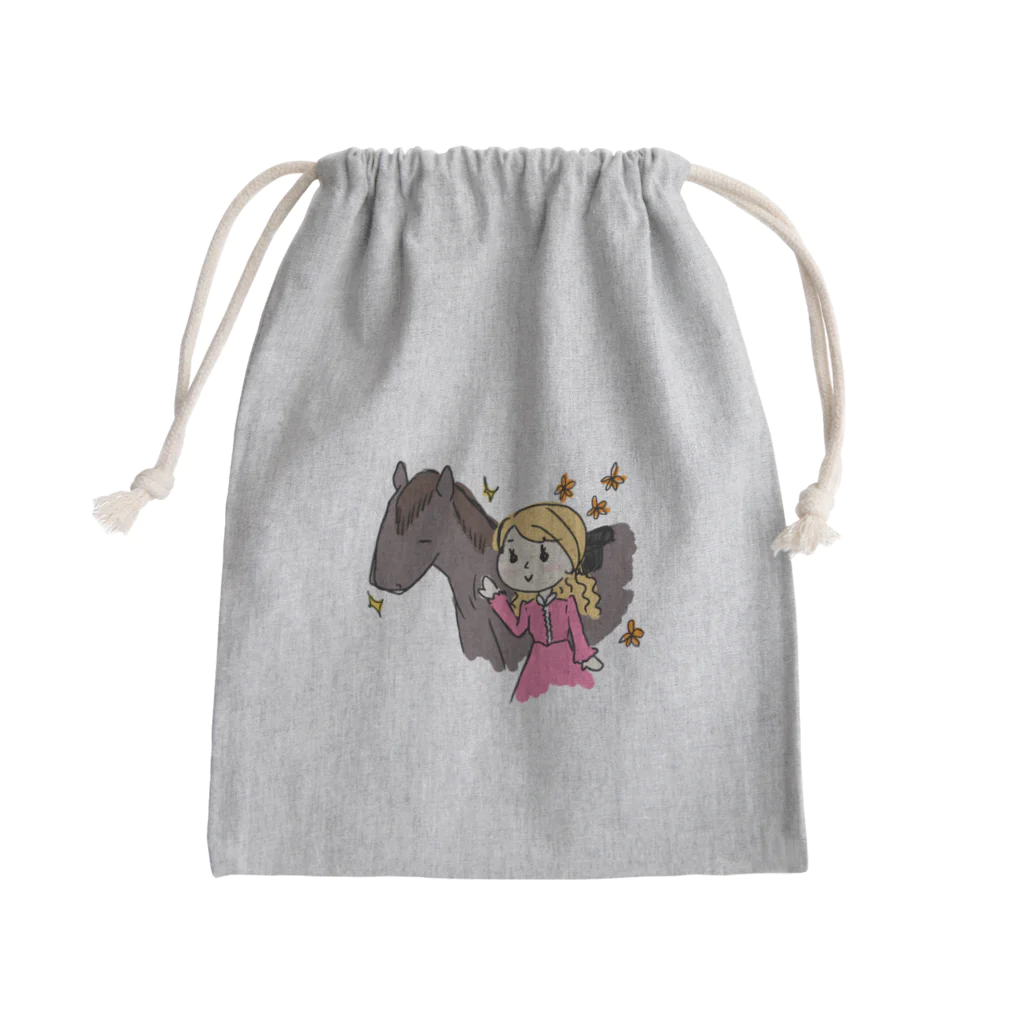 Andiamoの趣味は乗馬ですの Mini Drawstring Bag