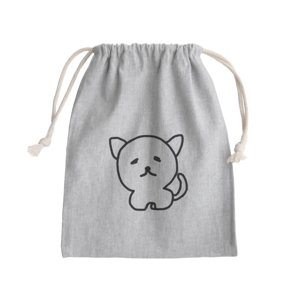 ペコりんショップの頭がデカイ、白猫さん Mini Drawstring Bag