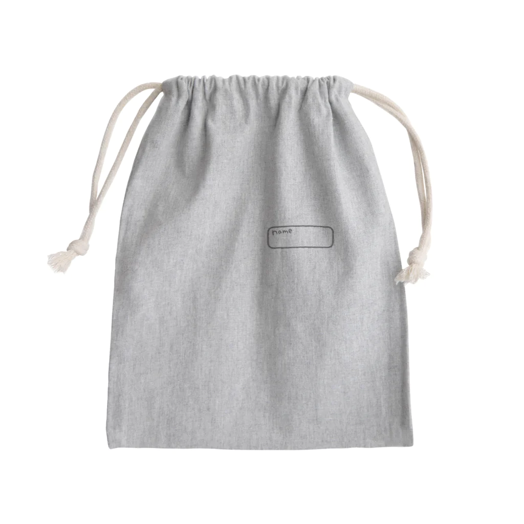 だぎちゃん| クスッとゆるイラストのネームタグ (ヨコ) Mini Drawstring Bag