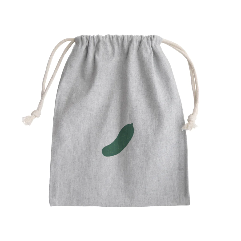 ゆきだるまのきゅうり。 Mini Drawstring Bag