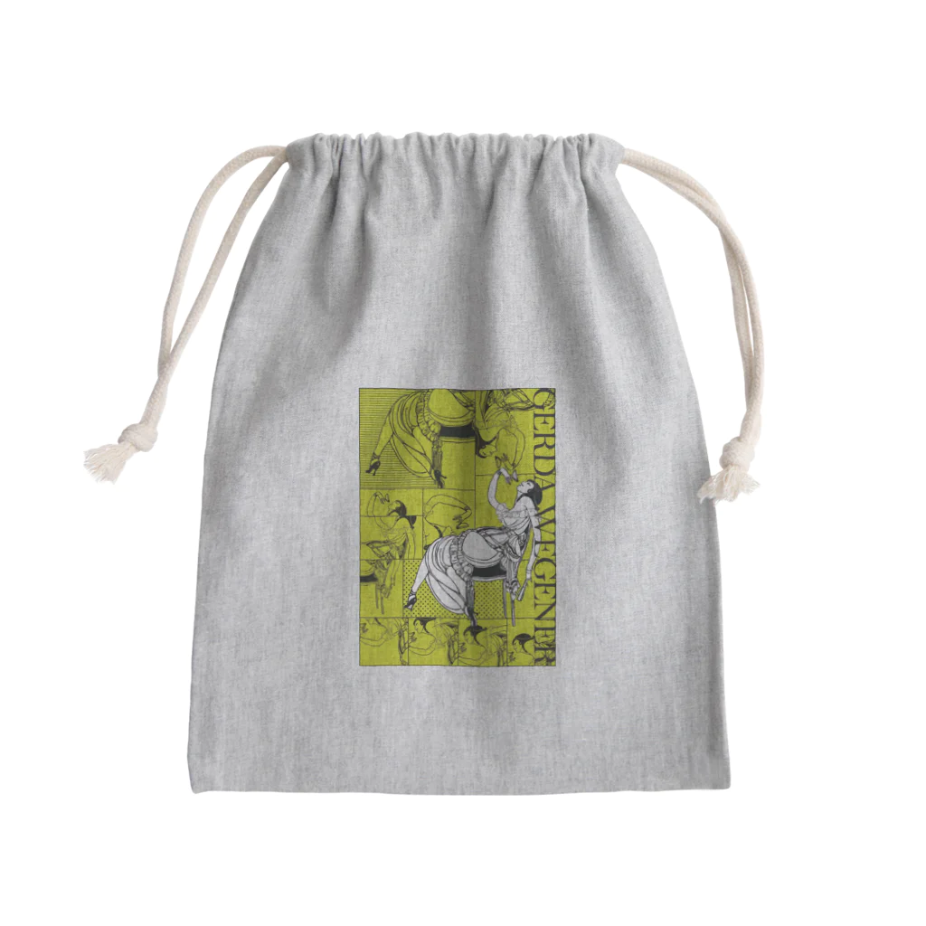 Cordelia　SUZURI分室のGERDA "Collage yellow" Mini Drawstring Bag