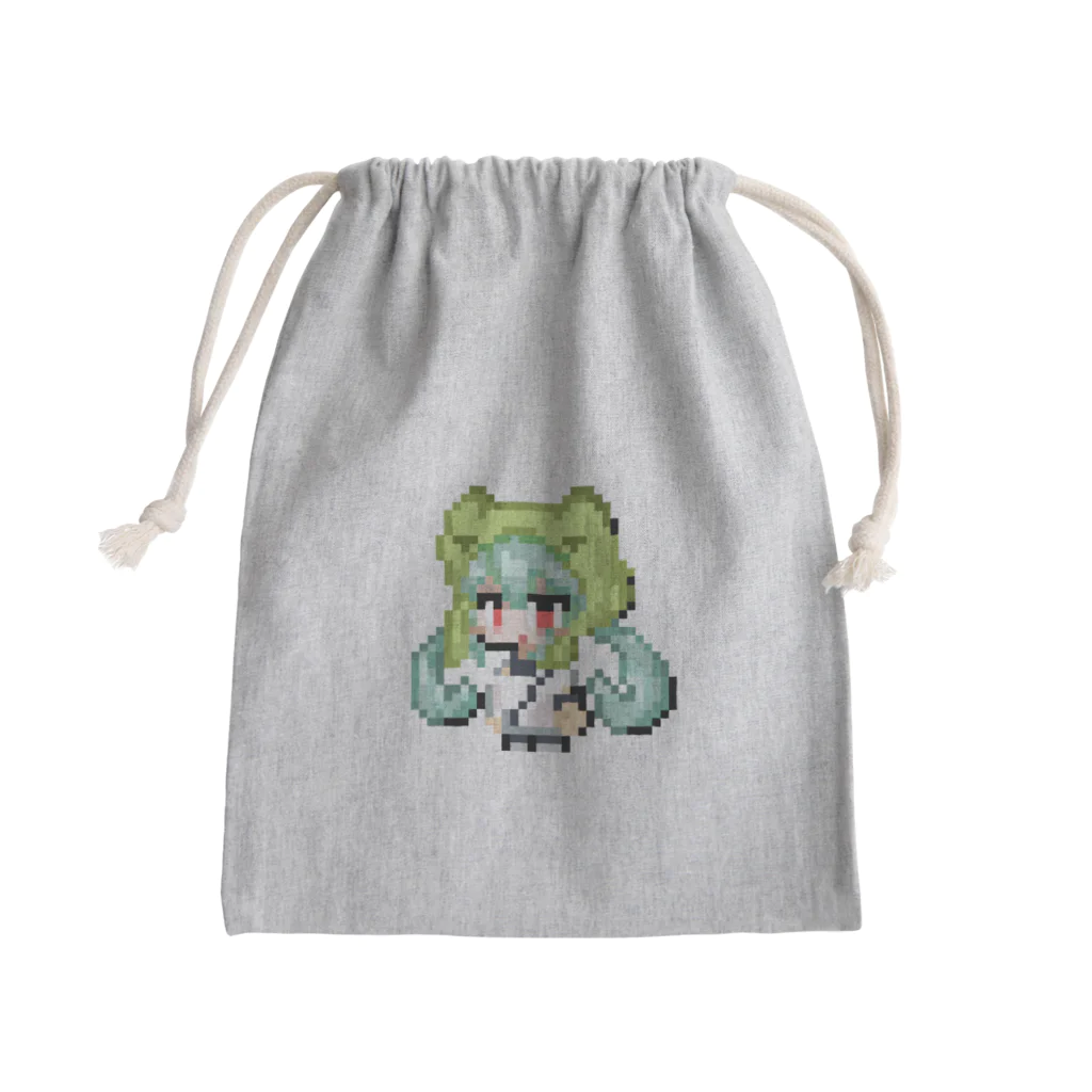 ボーダーラインのあめちゃん(ドット絵) Mini Drawstring Bag