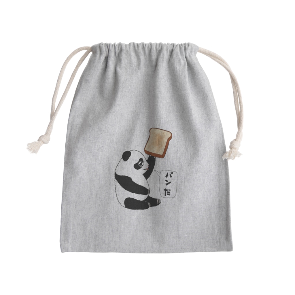 LalaHangeulの「パンだ」とつぶやく子パンダ Mini Drawstring Bag