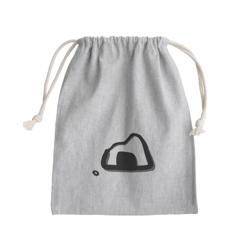 おにぎりのたべかけのおにぎり Mini Drawstring Bag