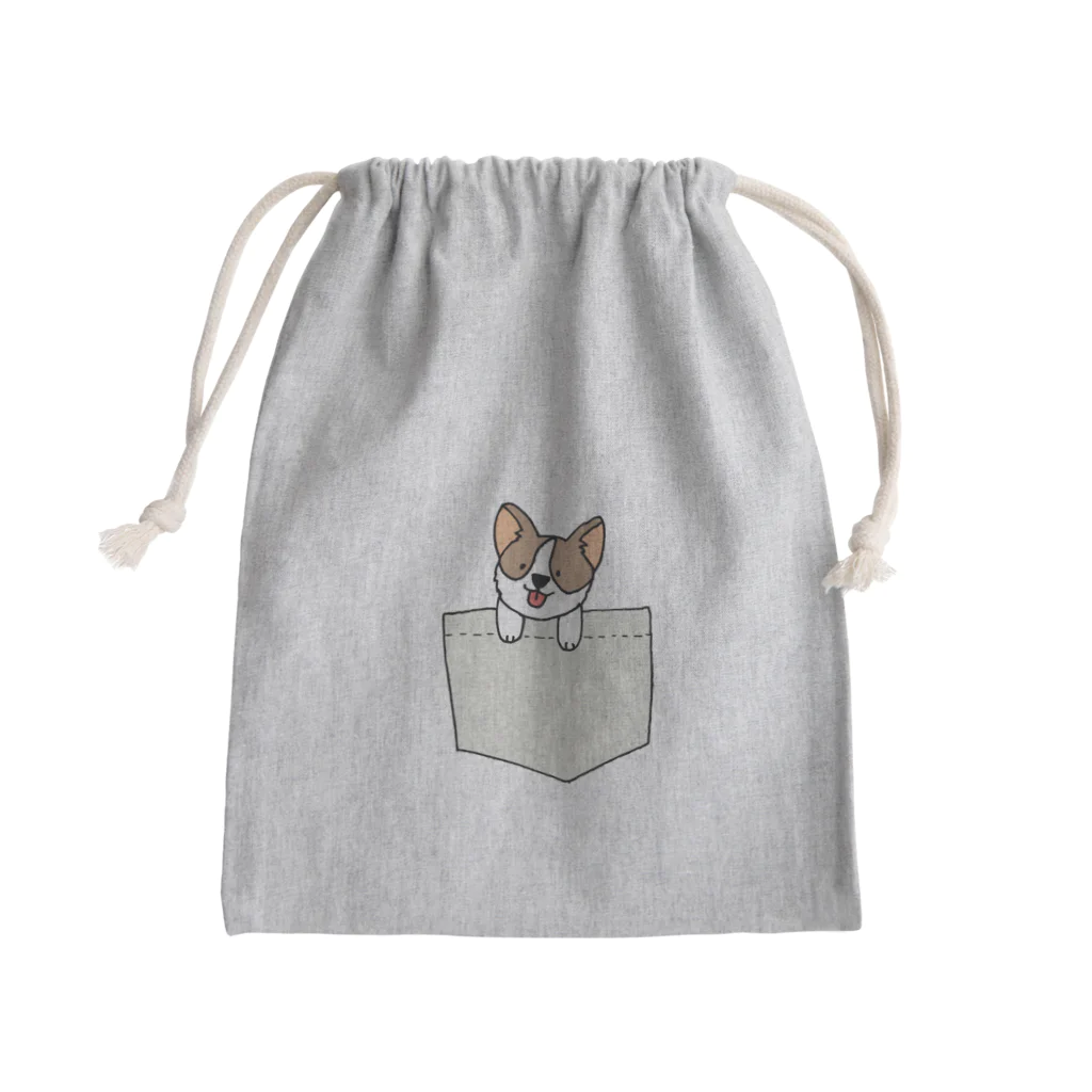 sasasoのポケットからこんにちわ Mini Drawstring Bag