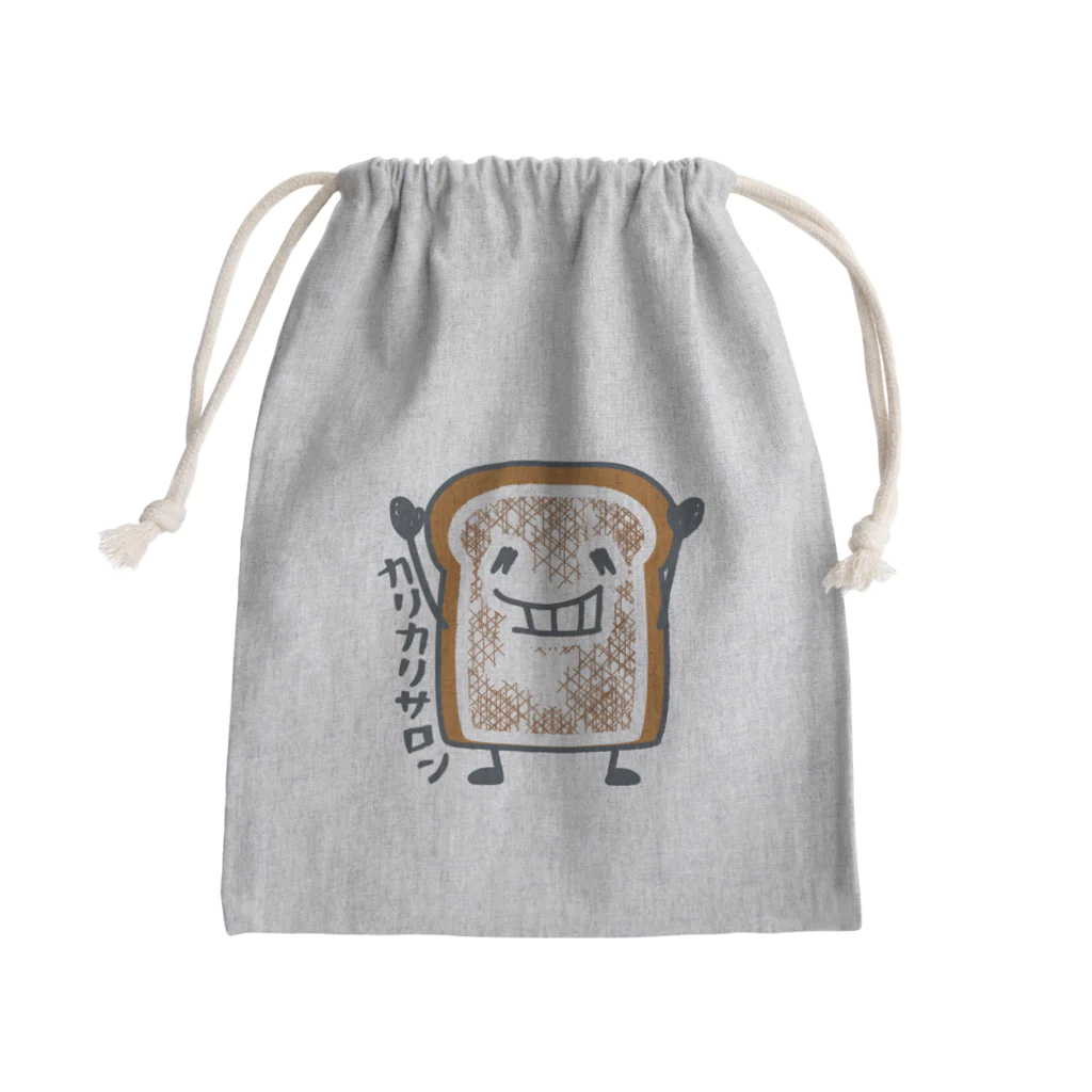 イラスト MONYAAT の食パンくんこげたくん Mini Drawstring Bag