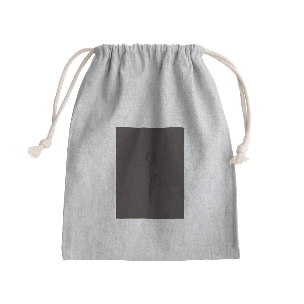 rilybiiの darkcharcoal chocolateBrown Mini Drawstring Bag