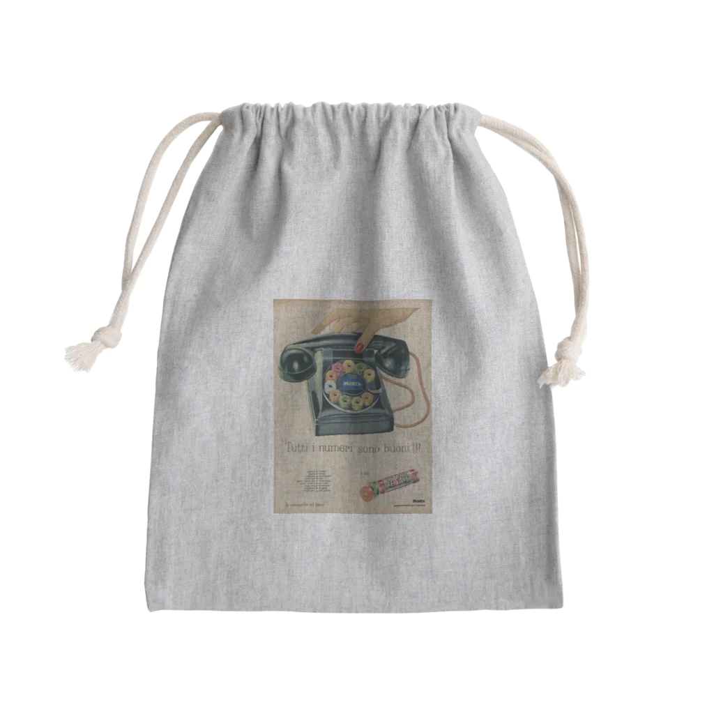 YS VINTAGE WORKSのイタリア　電話ドロップ飴 Mini Drawstring Bag