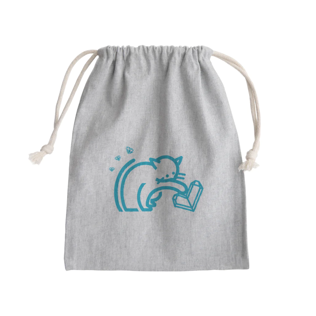 Cleavageの日本式双晶つんつんネコちゃーん Mini Drawstring Bag