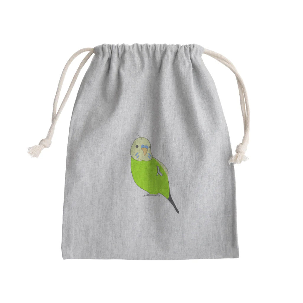 インコちゅんねる【PARAKEET CHANNEL】のアホ毛インコちゃん Mini Drawstring Bag