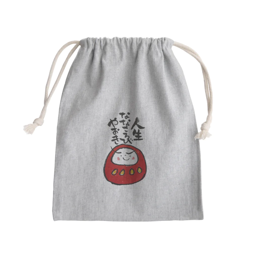 ふでこのゆるふでのあかだるまちゃん Mini Drawstring Bag