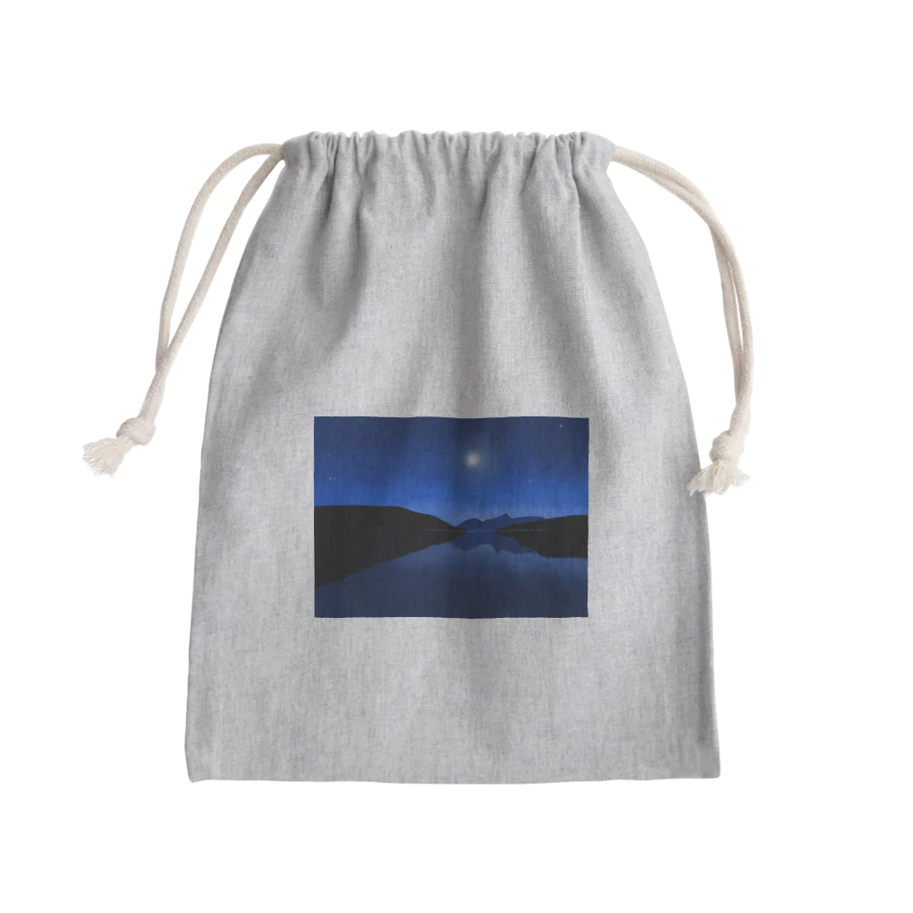 たぬき屋の月と夜と湖 Mini Drawstring Bag