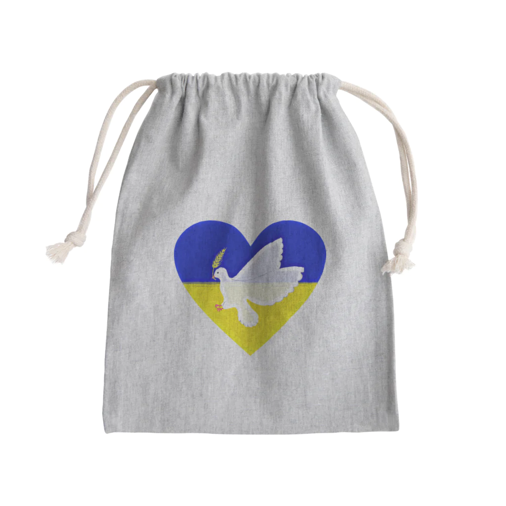 LalaHangeulのPray For Peace ウクライナ応援 Mini Drawstring Bag