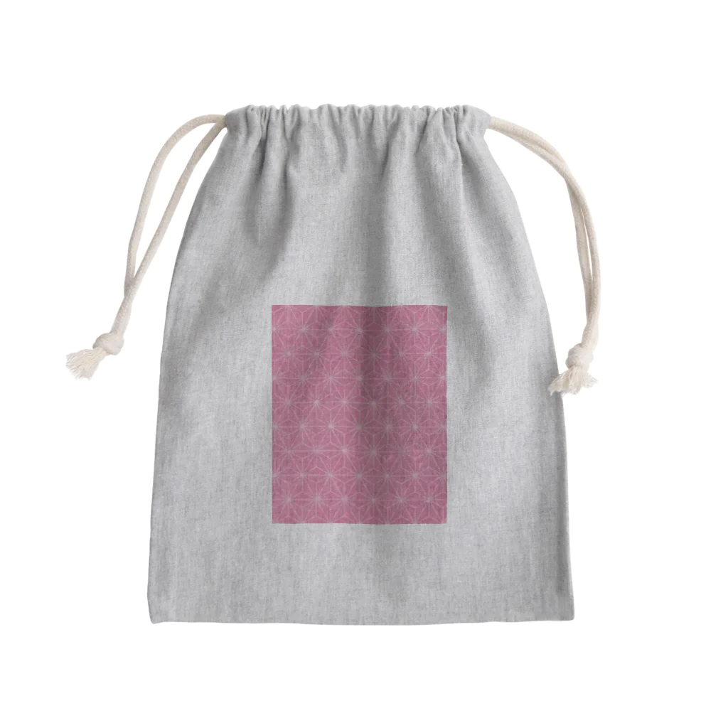 Broken Angelの桜とピンクの麻模様 Mini Drawstring Bag