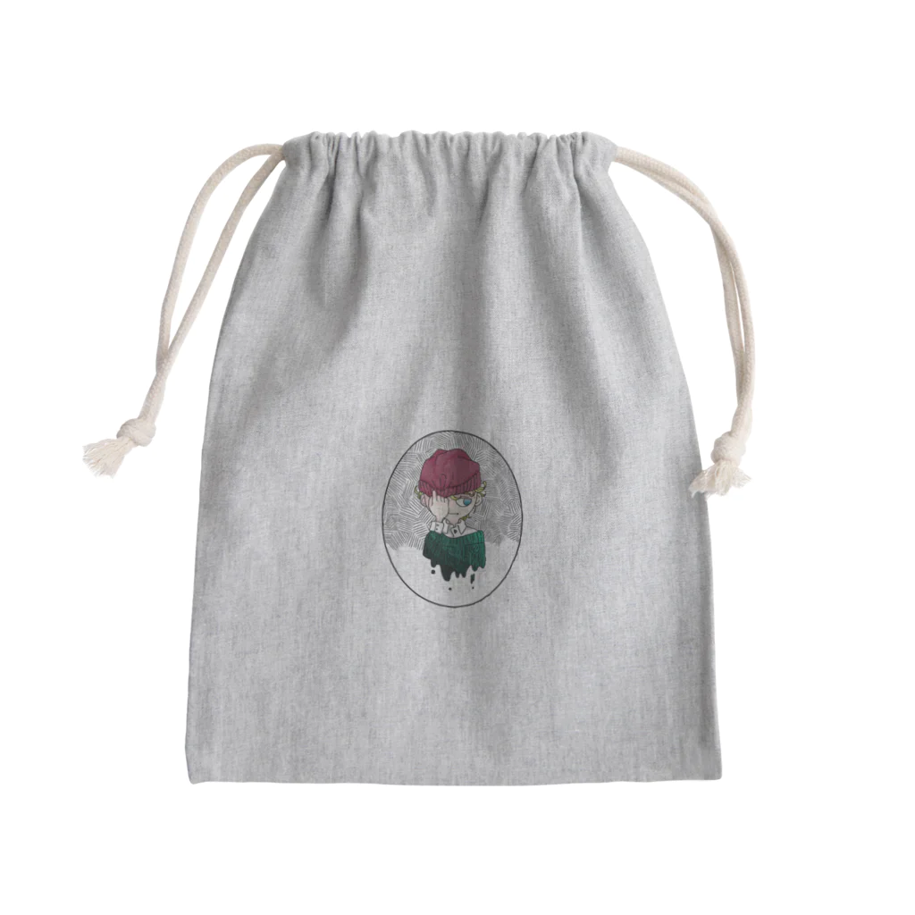 Staticeの恥ずかしがり屋の天パ君 Mini Drawstring Bag