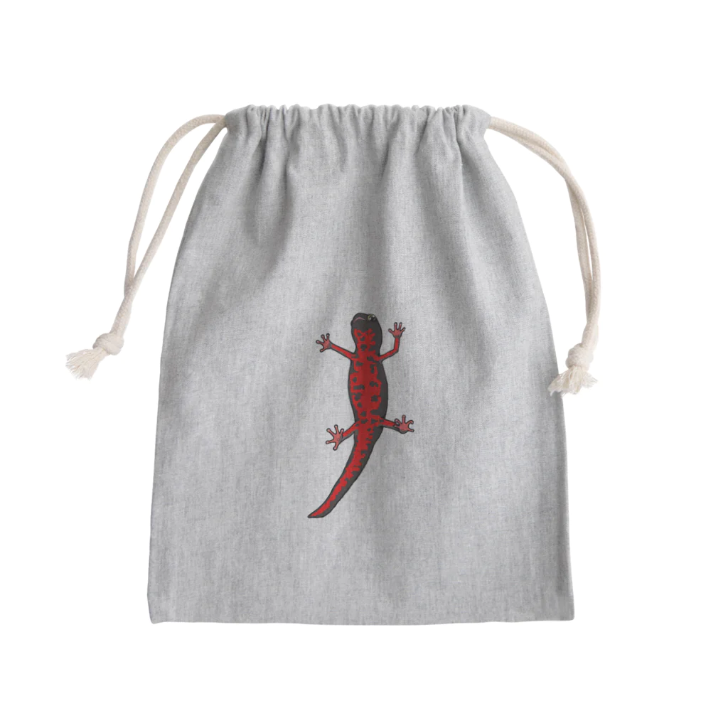 LalaHangeulのアカハライモリさん　文字無し Mini Drawstring Bag