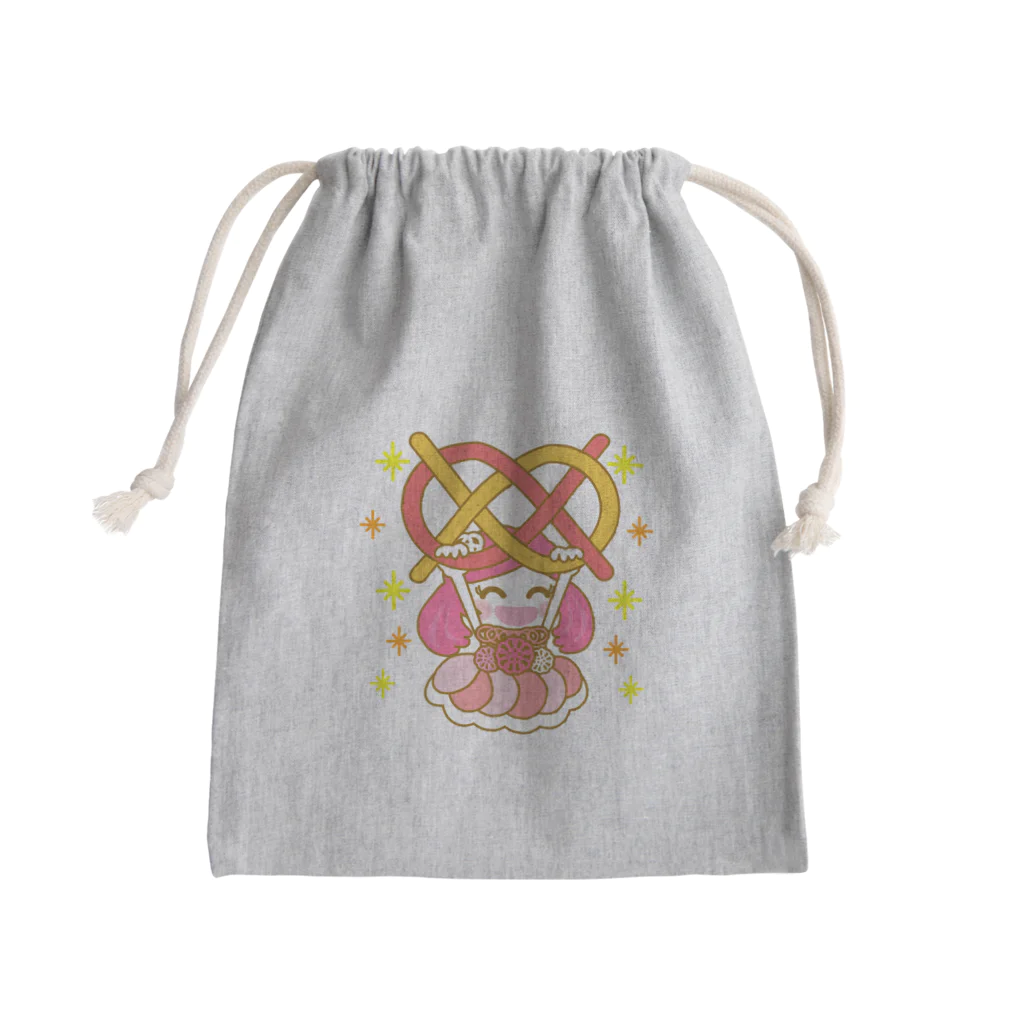 紙単衣 - kamihitoe -のご縁に感謝-水引結びの女の子 Mini Drawstring Bag