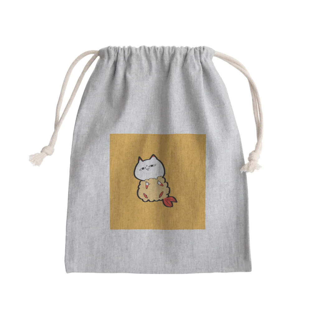 🎍竹の子ショップ🎍のえびねこねころびきんちゃく Mini Drawstring Bag