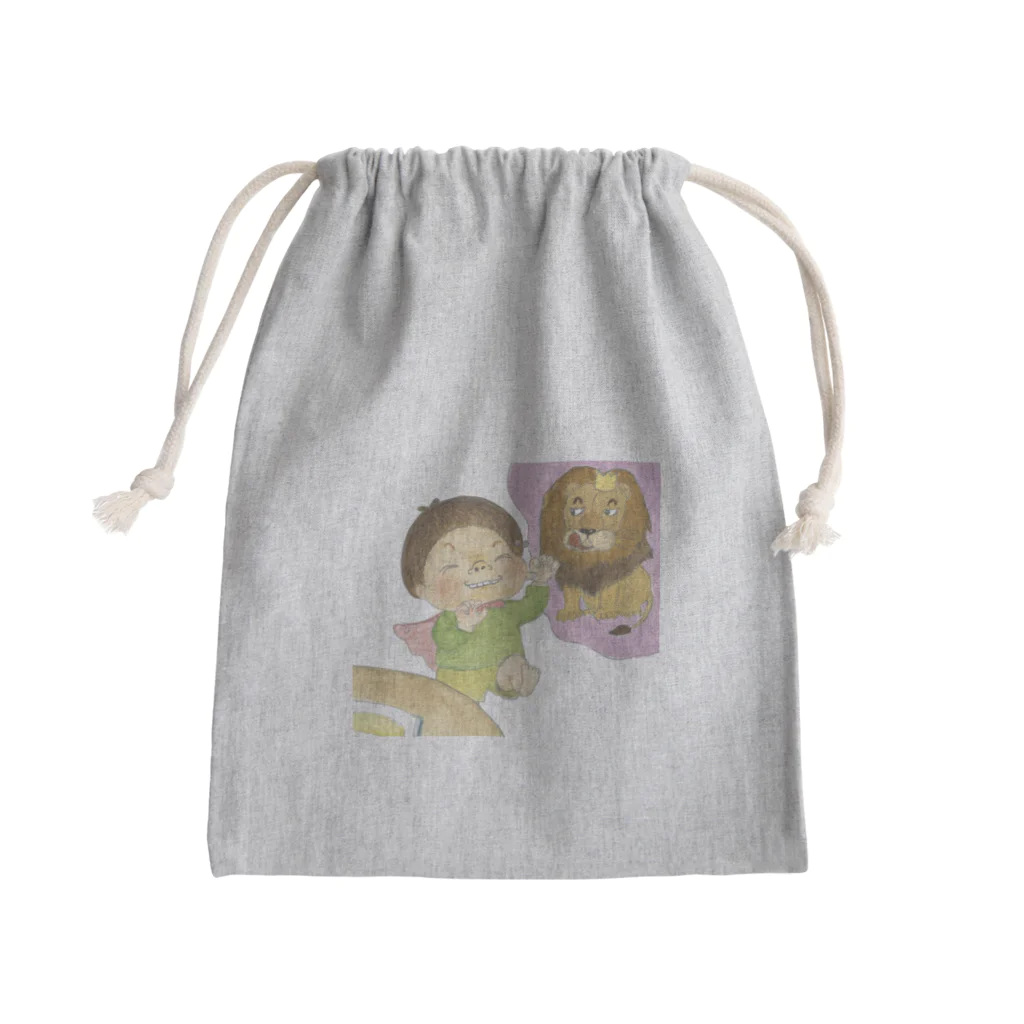 まついはるかの絵のぼくがもしどうぶつだったら　ライオン編 Mini Drawstring Bag