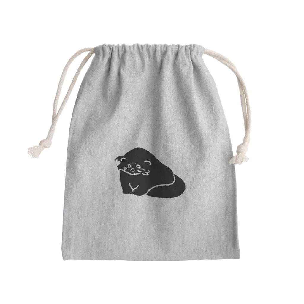 monoのビントロング_sitting Mini Drawstring Bag