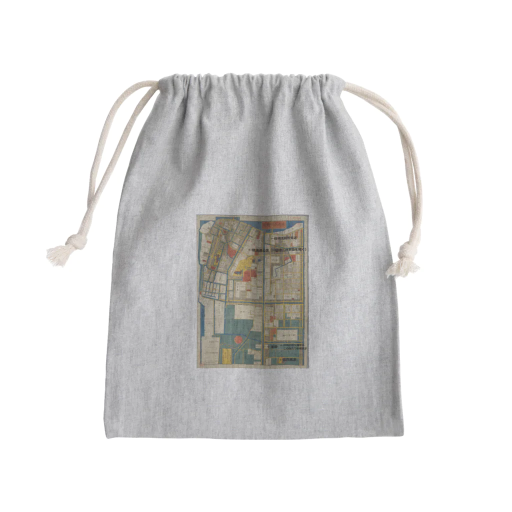 メディア木龍・谷崎潤一郎研究のつぶやきグッズのお店の本所深川絵図 Mini Drawstring Bag