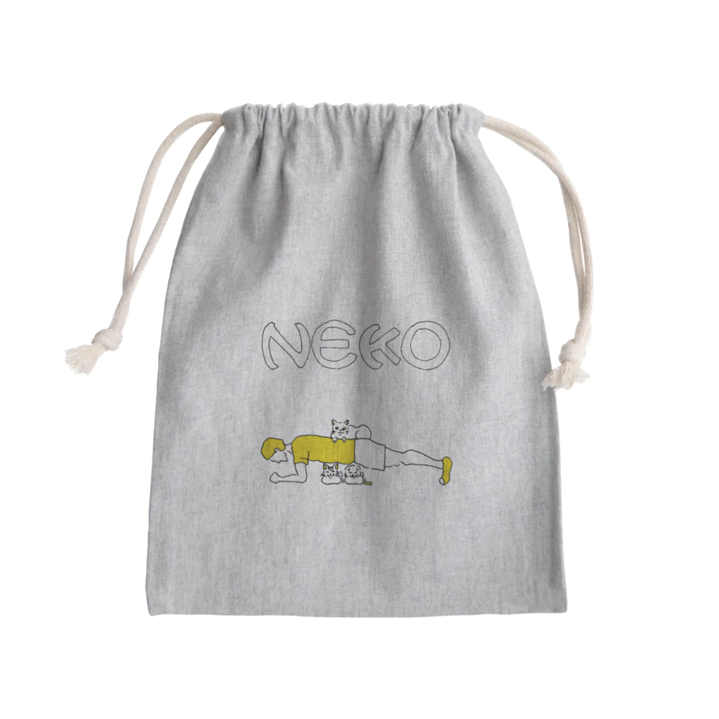 猫竹（nekotake)の猫と体幹トレーニング Mini Drawstring Bag