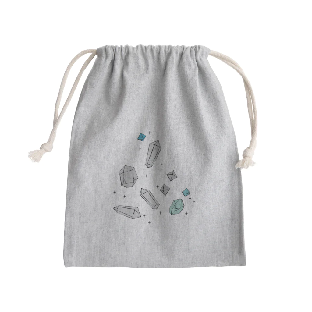 しまめの青い石 Mini Drawstring Bag