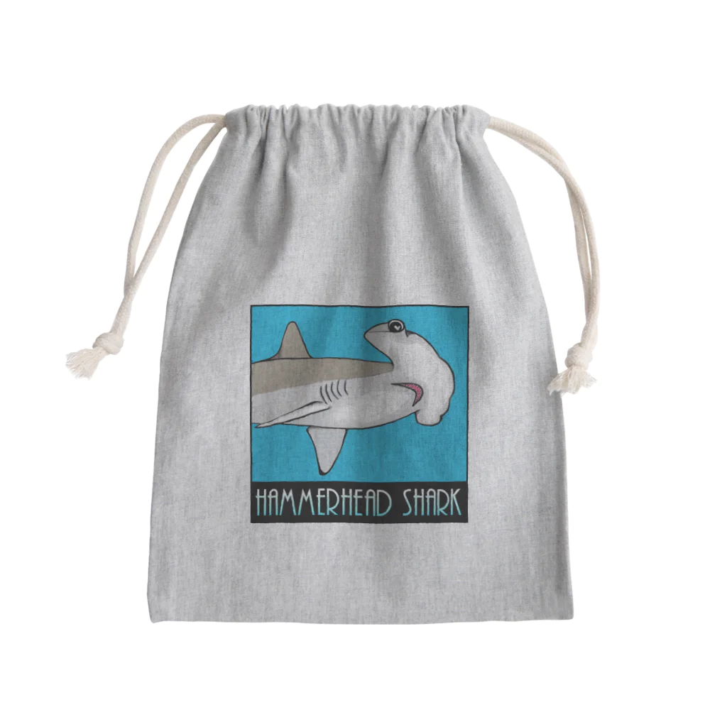 LalaHangeulのHammerhead shark(撞木鮫) Mini Drawstring Bag