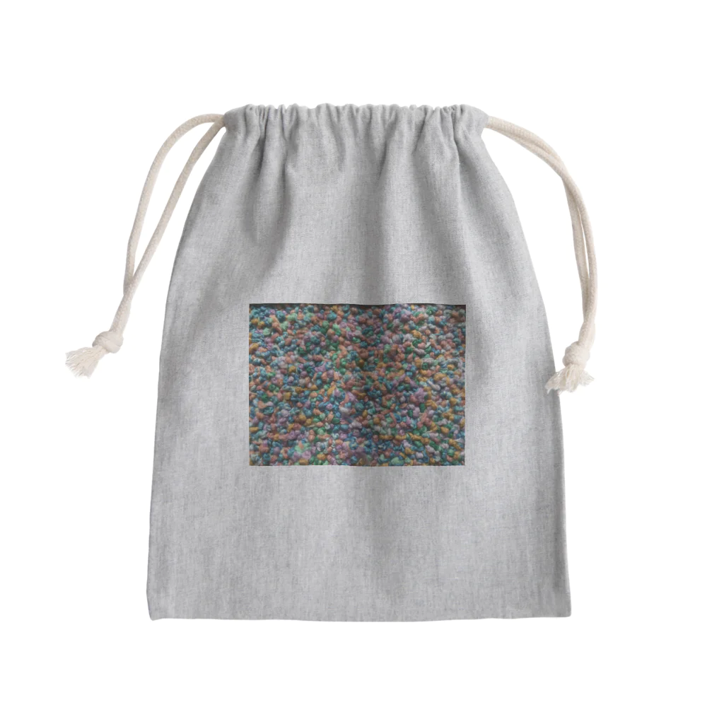 ライトグリーンのショップのフラワー　⑨ Mini Drawstring Bag