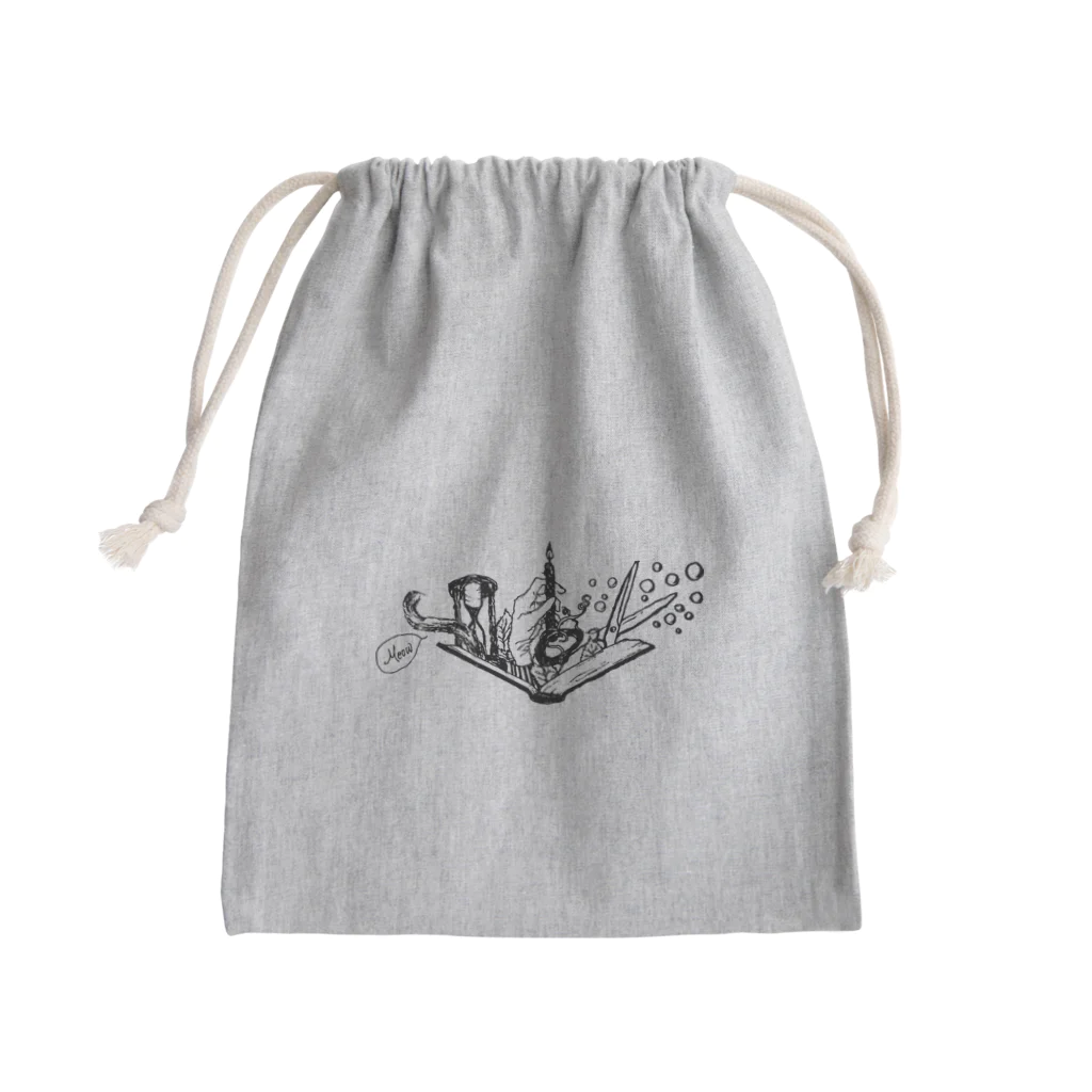 LUNARHOLIC STOREの-Noir+Angelique- メモリアルイラスト柄シリーズ Mini Drawstring Bag