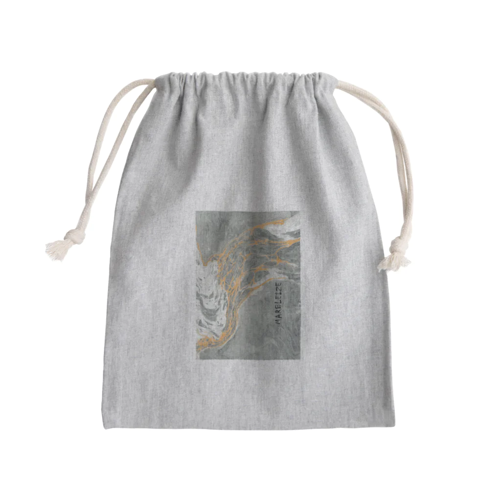 xxxyamachanのMARBLEIZE　縦書き Mini Drawstring Bag